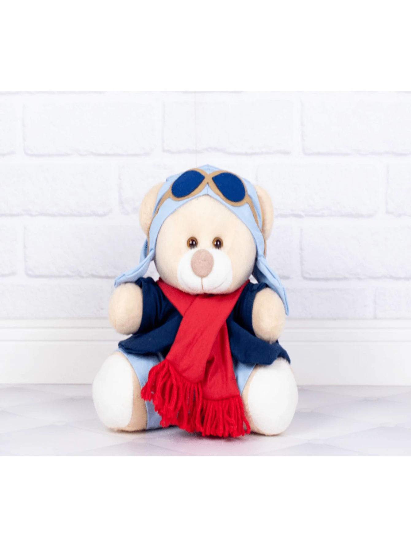 Tedde Boy Aviator Bear 26cm For Decoration - 1 Piece - 紅色,海軍藍和藍色 - 查看 1