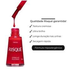 Kit Esmalte Risque Atacado Manicure 11 Cores Tons Vermelho Festa Junina