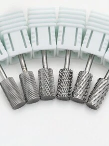 1pc Professional High-Quality Tungsten Steel Round & Flat Nail Drill Bit, Fast Nail Buffing & No Overheating