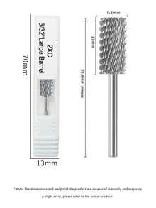 1pc Professional High-Quality Tungsten Steel Round & Flat Nail Drill Bit, Fast Nail Buffing & No Overheating