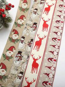 1 rollo 2 metros Cintas decorativas para árbol de Navidad, cintas decorativas para envolver regalos de Navidad - Multicolor - Ver 10