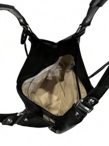 Bolso de mano para mujer MILANO, de PU, minimalista, de lujo tranquilo, elegante para trabajo, viajes y citas, de unicolor, de alta capacidad, alta calidad, de 35cm * 16cm * 26cm