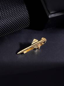 1入金色個性化朋克風領帶夾，多種選擇適合男士晚會 - 金黃色 - 查看 8