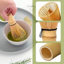 1pc Matcha Tea Ceremony Accessories - Bamboo Whisk - Natural Bamboo Color - Khaki - View 6