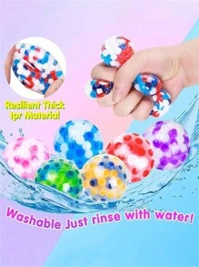 压力球 - 柔软大块压力缓解球 - 感官球 - 成人压力球 - 课堂奖品 - 礼品袋填充物、注意力缺陷多动障碍压力玩具、派对礼品/ - 彩色 - 查看 6