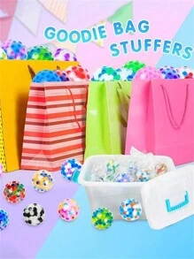 压力球 - 柔软大块压力缓解球 - 感官球 - 成人压力球 - 课堂奖品 - 礼品袋填充物、注意力缺陷多动障碍压力玩具、派对礼品/ - 彩色 - 查看 5