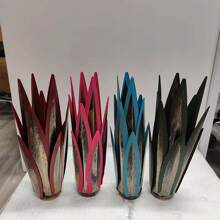 Metall Agave künstliche Tequila Landschafts-Skulptur, DIY Metall Agave Pflanze Heim-Dekoration, ländlicher handbemalt Stil