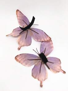 Nuevo adorno de mariposa artificial de moda - Púrpura malva - Ver 4