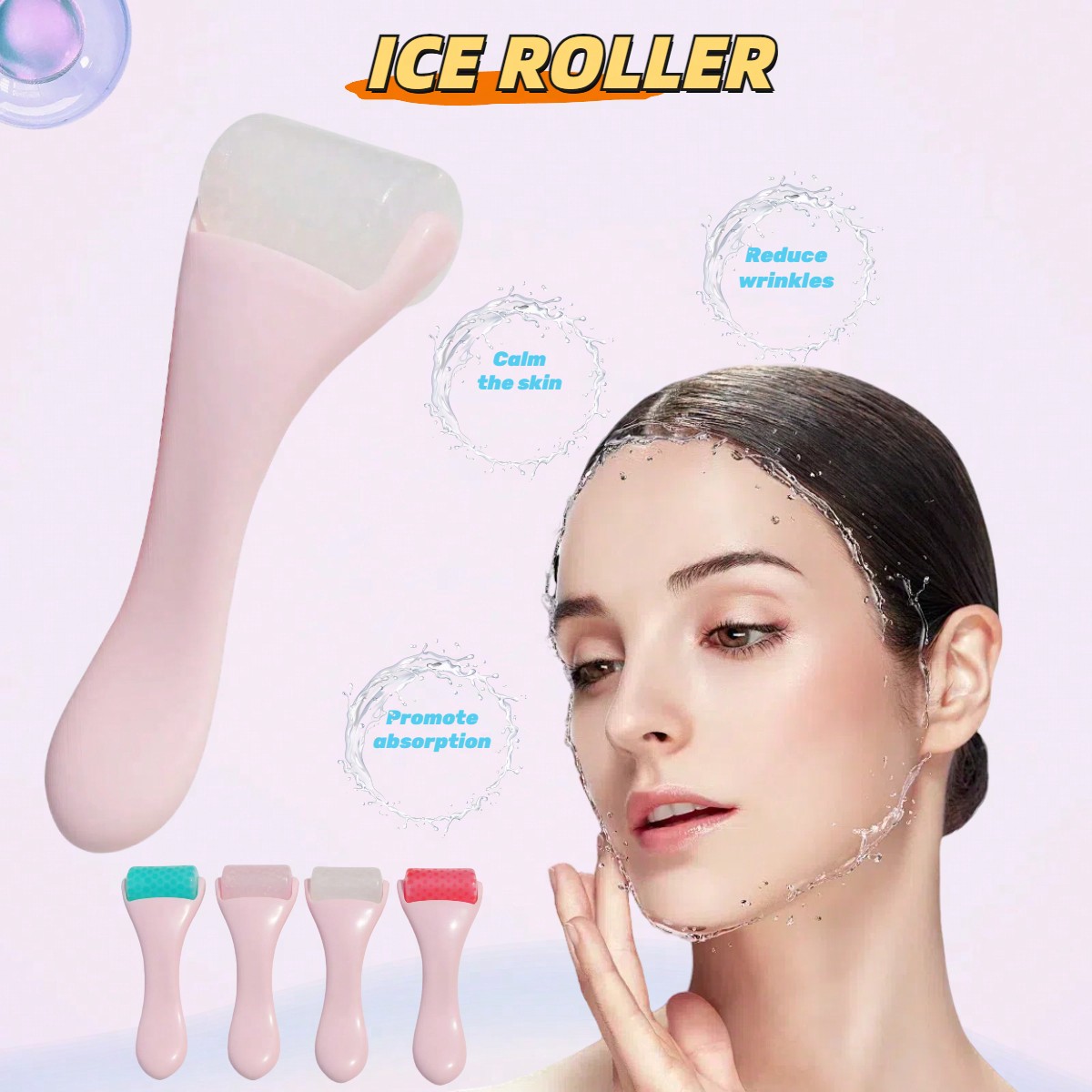 Ice Facial Massager, 1pc Puffiness Relief Skin Care Beauty Face Lift Roller Stick, Multifunctional Manual Skin Care Face Toning At Home Therapy Machine, Contour Skin Tightening Acupressure Massage Roller,Beauty,Skin Care Products,Spa,Self Care,Skin Care Tools,Face Care,Esthetician Supplies,Massage,Face Massage Tool,Face Roller