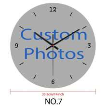 1 pieza Reloj de pared personalizado, personaliza tu foto en el reloj, regalo para tu familia, amigos, mascotas, amantes. Ornamental, exquisito, elegante, de alta calidad, moderno, colorido, diseño sencillo. Regalos personalizados únicos e ideales para él, ella, novio, novia, papá, mamá, familia, amigos para aniversarios, San Valentín, Día de la Madre, Día del Niño, cumpleaños, Día del Padre, graduación, bodas, inauguración de la casa, para el hogar, oficina, sala de estar, dormitorio, comedor, sala de té