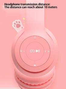 Reletech Diseño de media oreja, estéreo, larga duración de la batería, baja latencia, a prueba de sudor, auriculares inalámbricos plegables con diseño de pendiente de dibujos animados - Gris - Ver 7