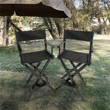Folding Outdoor Fishing Leisure Chair Director Chair Folding Portable Chair 2 Pieces/Set - Black - View 2