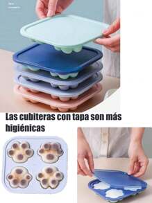 cubitos de hielo con forma de animal, bandejas de cubitos de hielo con forma de gato de silicona, moldes versátiles para chocolate con forma de gatito, bandejas para cubitos de hielo para pudín, gelatina, dulces, whisky y cócteles congelados, accesorios, suministros de cocina, artículos esenciales para apartamentos, suministros para fiestas de Halloween. - Azul - Ver 7