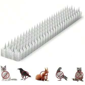 2/5/10入組塑料鳥類防撞條，防貓防鴿用的室外防松鼠園林柵欄防鳥釘