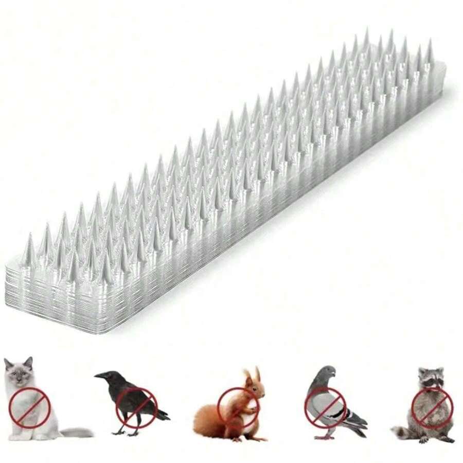 2/5/10入組塑料鳥類防撞條，防貓防鴿用的室外防松鼠園林柵欄防鳥釘