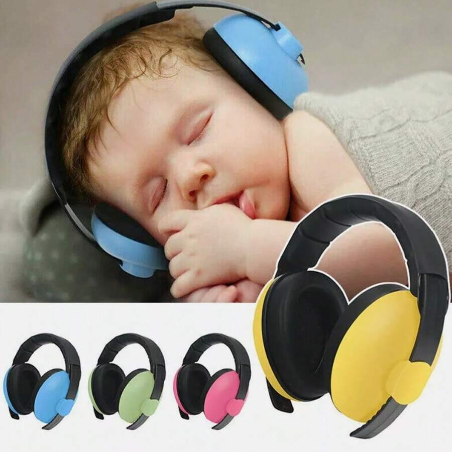 1 件婴儿防噪音耳罩，儿童防噪音耳罩，可调节隔音耳机，适合学习和睡眠 - 彩色 - 查看 1