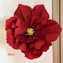 3件套（小号+中号+大号）纸花装饰，3D仿真花摆件，墙面背景装饰，适用于婚礼装饰和派对背景