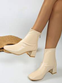 New Fashionable, Exquisite, Fashion , Independent Short Boots - White - View 3