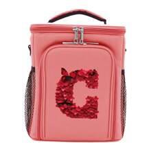 Caixa térmica para alimentos, lancheira térmica, bolsas térmicas, bolsa térmica à prova d'água, leve e portátil, organizador de escritório escolar, grande capacidade, bolsas de armazenamento Bento de duas camadas, moda, série Red Rose, lancheira feminina, bolsa para mulheres, material escolar, acessórios, bolsa para escola, acessórios escolares, material escolar