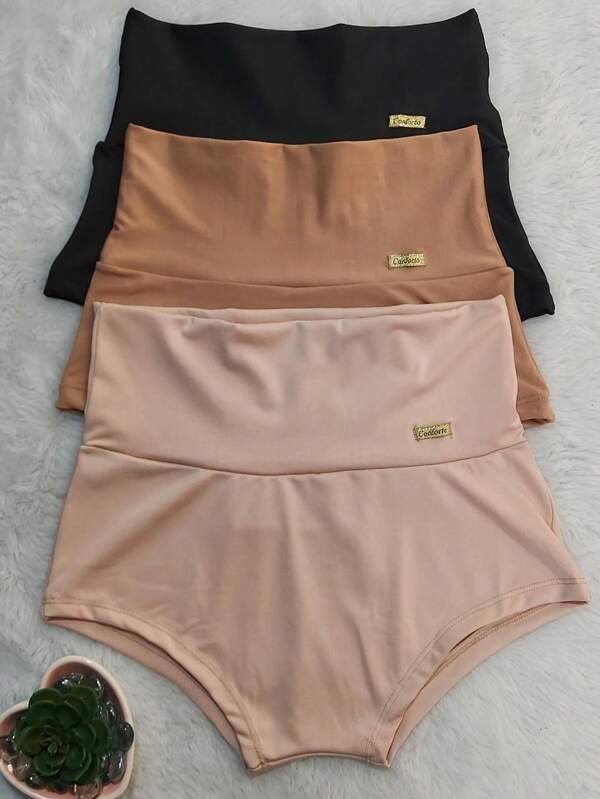 Short Modelador Plus size Cinta Box Suplex Conforto Cintura Alta Compressão Pós Parto
