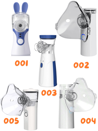 您可以从五种款式中选择 - 1pc 雾化器手持式网状雾化器超声波个人蒸发器蒸汽吸入器 3 级低噪音家用旅行雾化器，圣诞节礼物，感恩节，疯狂星期四