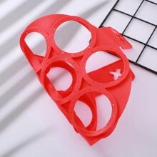 1pc Round Silicone Egg Mold With Handle, Creative Kitchen Supplies Silicone Egg Cooking Set, Kitchen Egg Frying Tool - Multicolor - View 5