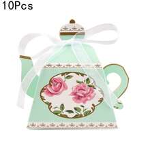 10 Chiếc Ấm Trà Hình Hộp Đựng Kẹo Có Ruy Băng, Giấy Trang Trí Tiệc Trà Ủng Hộ Hộp Quà Tặng Cho Đám Cưới, Tiệc Cưới Cô Dâu, Sinh Nhật - Nhiều màu - Xem 8