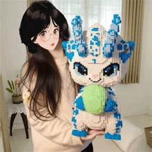 3000 piezas/set Estilo chino Qilin súper grande, bloques de construcción de dinosaurios, rompecabezas 3D de partículas pequeñas, juego de bloques de montaje con tema animal para decoración interior, adecuado para regalo de cumpleaños/Año Nuevo/regreso a la escuela/adorno de alta dificultad, decoración perfecta del hogar - Multicolor - Ver 10