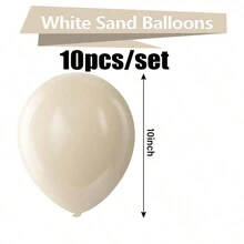 10/30/50 zestawów białego piaskowo-beżowego lateksowego balonu imprezowego - 18 cali 12 cali 10 cali 5 cali okrągły helowy beżowy balon odpowiedni na urodziny, wesela, prysznice, imprezy, ujawnienie płci, dekoracje imprezowe, Boże Narodzenie