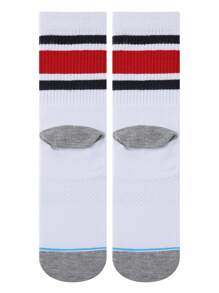 1 Pair Of Men Socks Sport Funny Socks White Socks Women Socks Striped Mid-Tube Stocking Solid Color Fashion Socks Pop Socks Winter Socks Stockings
