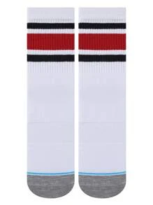 1 Pair Of Men Socks Sport Funny Socks White Socks Women Socks Striped Mid-Tube Stocking Solid Color Fashion Socks Pop Socks Winter Socks Stockings