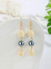 1 Pair Handmade Resin Hawaiian Style Jasmine Flower Dangle Earrings, Thanksgiving Christmas Gift - Multicolor - View 13