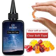 Cola macia transparente de resina UV 30g/100g. Baixo odor, anti-amarelecimento, alta definição. Adequado para fundição de resina DIY, fabricação de joias, artesãos