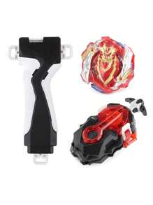 Burst Battle Spinning Top Toy Series B-129 Battle Top + Dual String Launcher + Grip - Multicolor - View 2