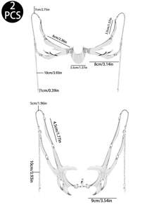 2pcs Cyberpunk Metal Masks, Unique Design Fluid Face Masks Unisex For Halloween, Party, Masquerade