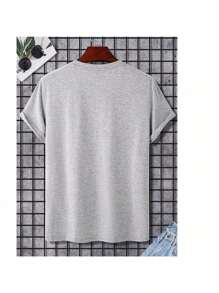 Camiseta Basica Masculina Estampa Rosas Estilo Casual 100% Algodão