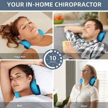 Neck Traction Pillow Original Cloud Shape Neck Stretcher Cervical Pain Relief UK - Blue - View 5
