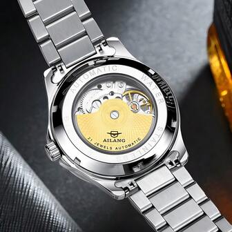 FENSIR 1 pieza Reloj mecánico automático nuevo para hombre, reloj de hombre hueco de moda de negocios simple y de