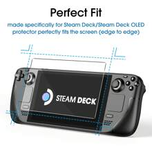 AmFilm 3 Pack For Steam Deck/Steam Deck OLED Screen Protector Tempered Glass, Designed For Steam Deck Accessories 2021 & 2022/Steam Deck OLED 2023 - transparent - View 5