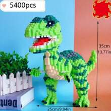 3000 piezas/set Estilo chino Qilin súper grande, bloques de construcción de dinosaurios, rompecabezas 3D de partículas pequeñas, juego de bloques de montaje con tema animal para decoración interior, adecuado para regalo de cumpleaños/Año Nuevo/regreso a la escuela/adorno de alta dificultad, decoración perfecta del hogar - Multicolor - Ver 18