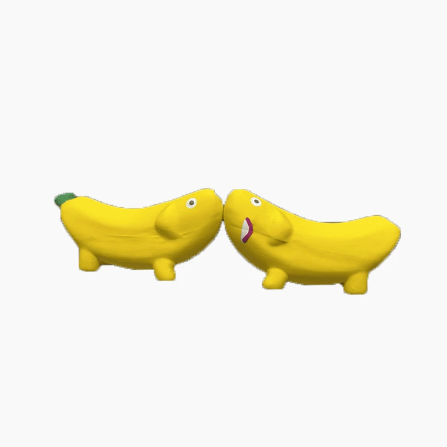 1pc Banana Dog Toy, Fruit Shaped Pet Chew Toy With Squeaker For Small ... - Can-Dogs-Eat-Ripe-Banana-Chew-Toys