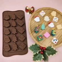 2 Chiếc Hộp Quà Giáng Sinh Ông Già Noel Cây Giáng Sinh Khuôn Silicon DIY Trang Trí Bánh Sô Cô La Khuôn Giáng Sinh Trang Trí Giáng Sinh Đồ Trang Trí Giáng Sinh Quà Tặng Giáng Sinh - Cà phê nâu - Xem 6