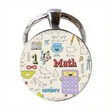 Compass Ballpoint Pen Math Gem Teacher Keychain, For Teachers, Graduates Car Accessories Bag Charm Backpack For School Letter Christmas Gift Ideas - Multicolor - View 4