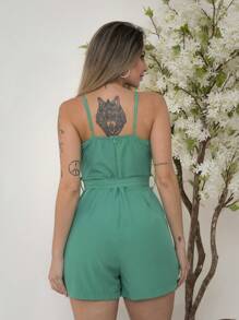 Women's Jumpsuit Suspenders - Màu xanh Ô liu - Xem 8
