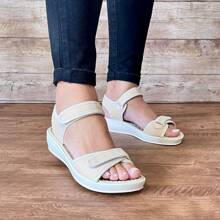 Orthopedic Women's Sandal With Massager Insole Elderly Spur Super Light And Comfortable Ultra-Comfortable - 米色 - 查看 4
