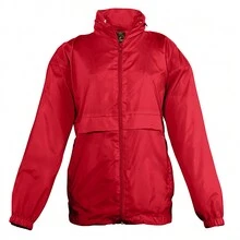SOLS Kids Unisex Surf Windbreaker Jacket (Water Resistant And Windproof) (Red) - Red - View 1
