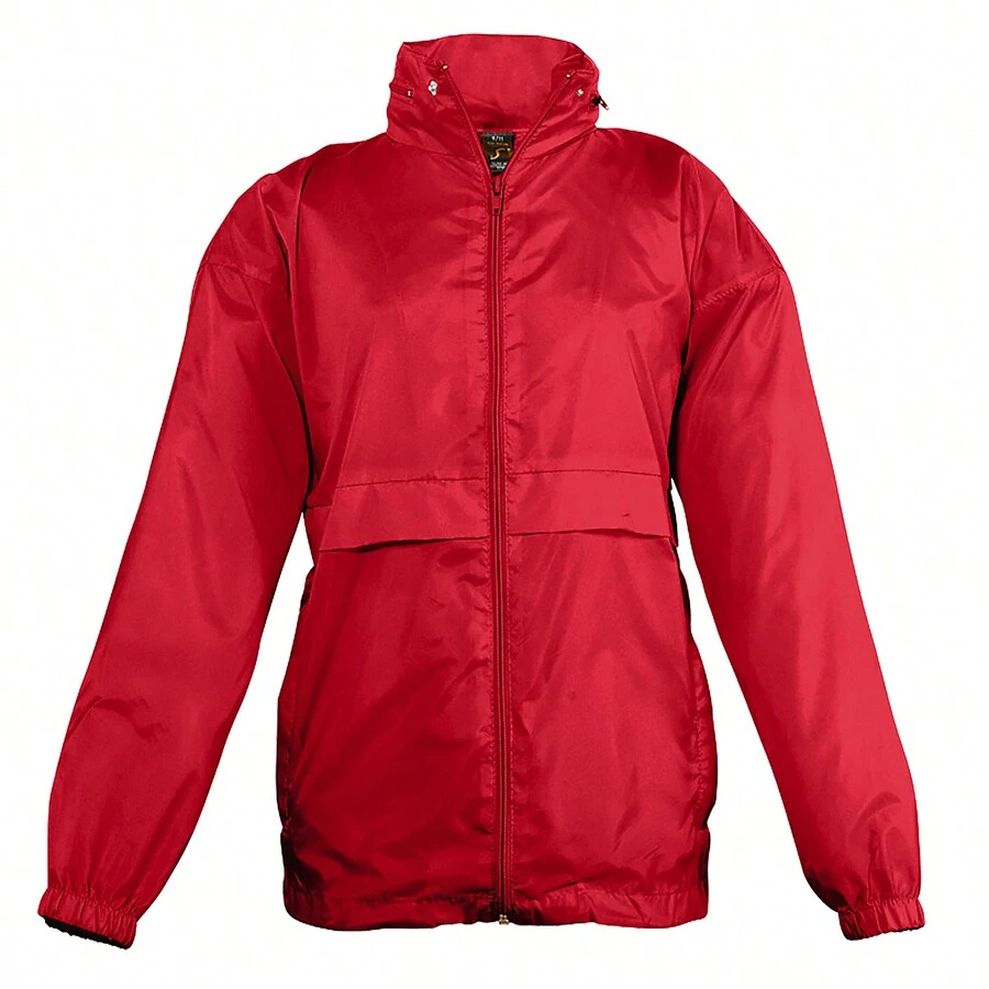 SOLS Kids Unisex Surf Windbreaker Jacket (Water Resistant And Windproof) (Red) - Red - View 1