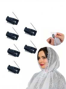 24pcs Stainless Steel Clips For Hats, Headscarves, Scarves, Fixing Clips, Wigs, Hair Pieces, Stainless Steel Elastic Bb Clips Suitable For Dupata Headscarves, Scarves, Wedding Veils, Wigs, Fixing Clips For Headscarves Claw Clips Hair Claws Hair Barrettes