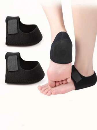 QKC 1 par slitstarka hälskydd, smärt- och sprickskyddande silikonhälskydd, kardborreband för sport- och fritidsskor, skolmaterial, stövlar, tillbehör till skor för kvinnor, för utomhusbruk, sport, resor, hushåll, kontor, skola