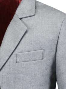 Tween Boy Back To School 6 Pieces Gentleman Suit Set: Jacket, Vest, Shirt, Pants, Tie, Suspenders - Light Grey - View 5